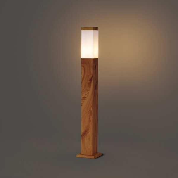 Lampă modernă de exterior din oțel cu imprimeu de lemn 80cm IP44 - Malois