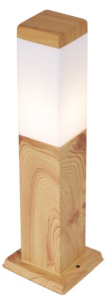 Lampă modernă de exterior din oțel cu imprimeu de lemn 45cm IP44 - Malois