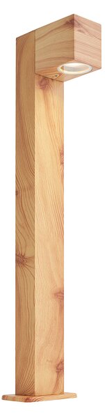 Lampă de exterior din aluminiu cu imprimeu de lemn cu țăruș de sol și presetupe 65cm IP44 - Baleno
