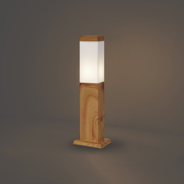 Lampă modernă de exterior din oțel cu imprimeu de lemn 45cm IP44 - Malois