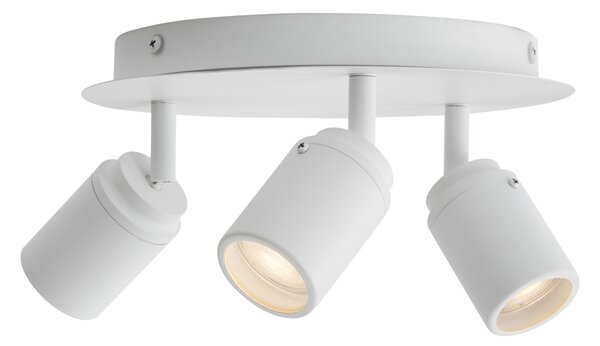 Spot modern pentru baie alb cu 3 lumini IP44 - Ducha