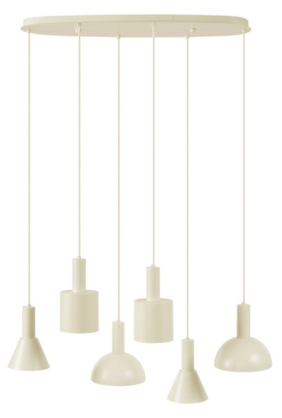 Lampa suspendată scandinavă crem cu 6 lumini - Biles