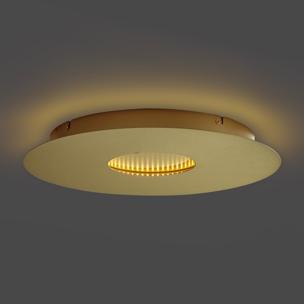 Plafonieră modernă aurie 40cm incl. LED cu 3 trepte de intensitate luminoasă - Morning