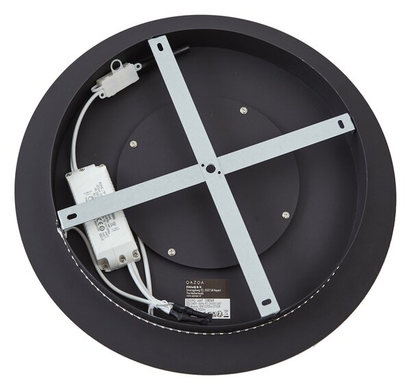 Plafonieră modernă neagră 40cm incl. LED cu 3 trepte de intensitate luminoasă - Morning