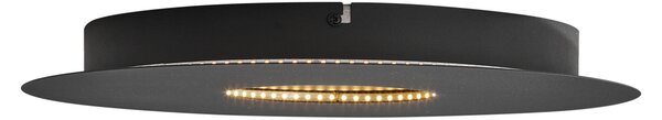 Plafonieră modernă neagră 40cm incl. LED cu 3 trepte de intensitate luminoasă - Morning