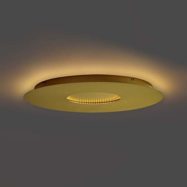 Plafonieră modernă aurie 60cm incl. LED cu 3 trepte de intensitate luminoasă - Morning