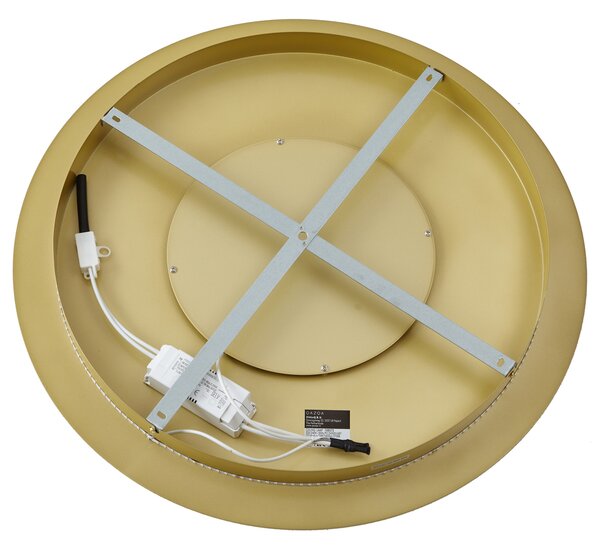 Plafonieră modernă aurie 60cm incl. LED cu 3 trepte de intensitate luminoasă - Morning