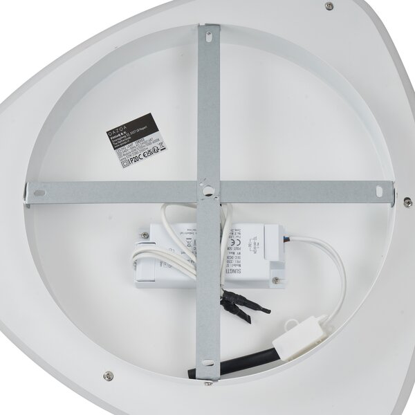 Plafonieră de design albă cu formă organică gri închis, incl. LED cu intensitate reglabilă - Taylor