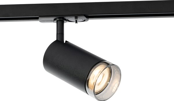 Spotlight modern cu inel fumuriu pentru sistem de șine monofazate GU10 50mm - Iconic Jeana