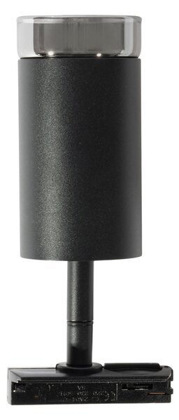 Spotlight modern cu inel fumuriu pentru sistem de șine monofazate GU10 50mm - Iconic Jeana