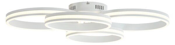 Plafonieră albă cu LED inclus, cu 4 lumini reglabile în 3 trepte - Navara