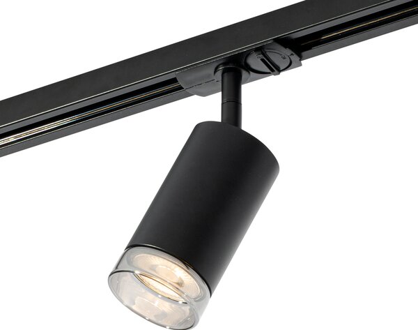 Spotlight modern cu inel fumuriu pentru sistem de șine monofazate GU10 50mm - Iconic Jeana