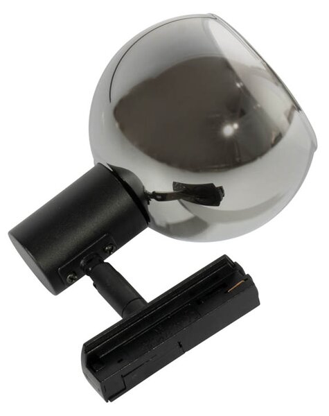 Spotlight modern negru pentru sistem de șină monofazat - Iconic Lava
