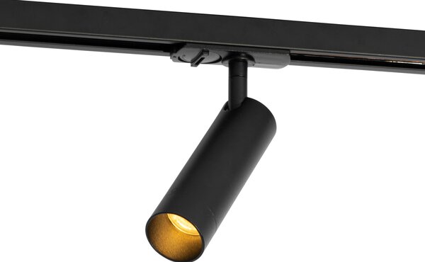 Spotlight modern negru pentru sistem de șină 35mm monofazat - Iconic Jeana Luxe
