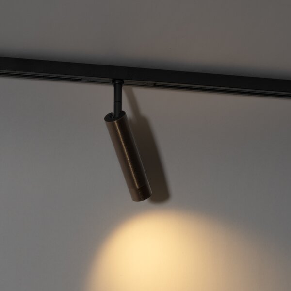 Spotlight modern bronz închis pentru sistem de șine monofazat - Slimline Uzzy