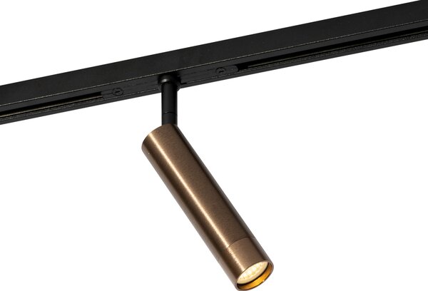 Spotlight modern bronz închis pentru sistem de șine monofazat - Slimline Uzzy