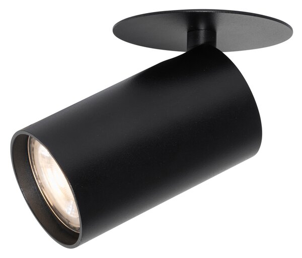 Set de 6 spoturi încastrate moderne negre GU10 50mm - Chels
