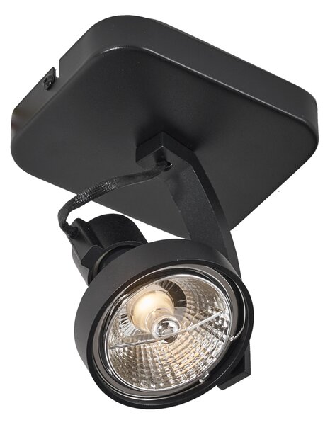 Spot de tavan de design negru GU10 70mm rotativ și înclinabil - Vo
