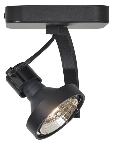 Spot de tavan de design negru GU10 70mm rotativ și înclinabil - Vo