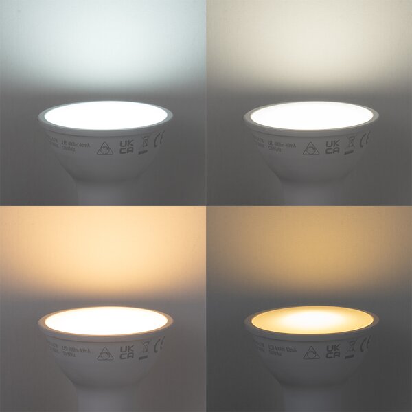 Set de becuri LED inteligente GU10, reglabile, 4,7 W, 400 lm, 2700K-6500K, incl. Zigbee Smart Hub