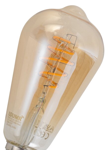Set de 3 becuri LED inteligente E27, reglabile, ST64 4,9W 320 lm 2500K, inclusiv hub inteligent Zigbee