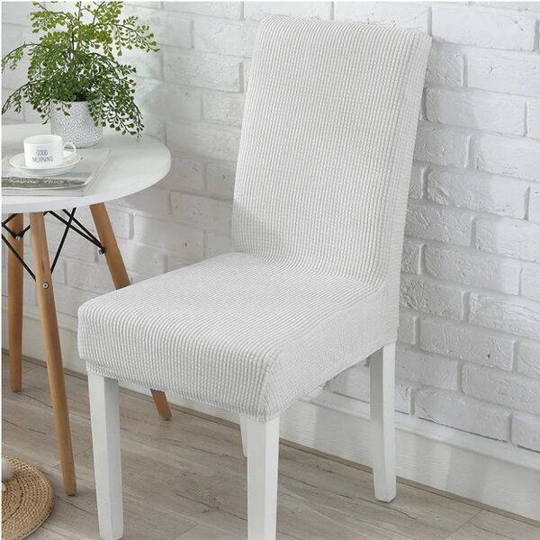 Set 4 Huse Elastice pentru Scaune cu Spătar, Lycra, Mărime Universală, Impermeabile - Cafea cu lapte