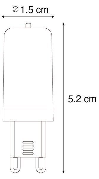 Set de 5 becuri LED G9 reglabile 3W 280 lm 2700K