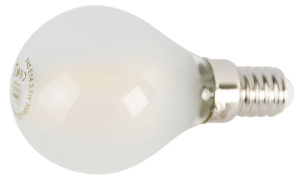 Set de 4 becuri LED E14 P45 mat 3,5W 360lm 2700K