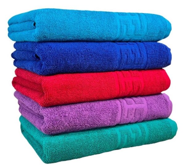 Set 4 Prosoape din 100% Bumbac (70x130cm) - Rosu