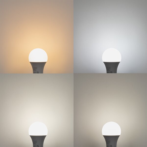 Set de 3 becuri LED inteligente E27 A60 mat RGBW 8.5W 806lm 2700K