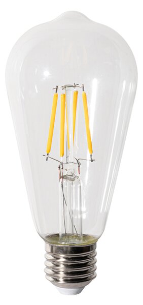 Set de 5 becuri LED E27 dimabile ST64 transparente 5W 600 lm 2700K