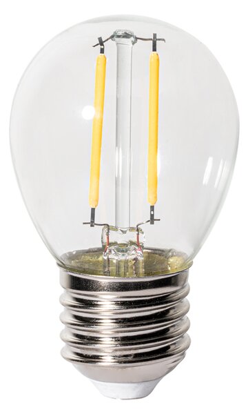Set de 5 becuri LED E27 reglabile P45 sticlă transparentă 3W 250 lm 3000K
