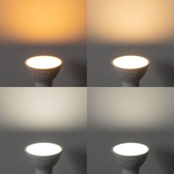Set de 5 becuri LED GU10 50mm clare 4.7W 400 lm 2200-2400K