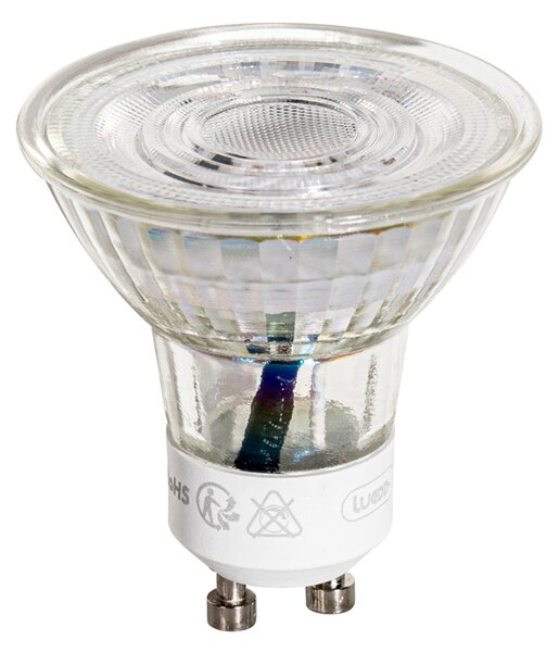Set de 5 becuri LED GU10 50mm clare 3W 230 lm 2700K