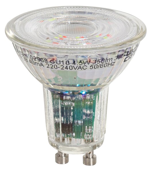 Set de 5 becuri inteligente GU10 50 LED transparente RGBW 4,5W 350 lm 2700-6000K