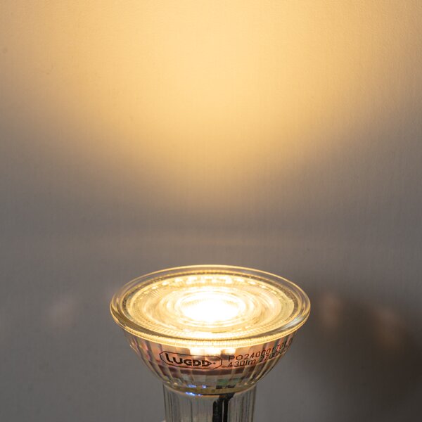 Set de 5 becuri LED GU10 50mm reglabile, clare, 4,9W, 430 lm, 2700K