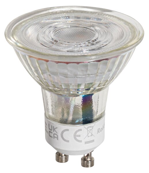 Set de 5 becuri LED GU10 50mm reglabile, clare, 4,5W, 365 lm, 2700K