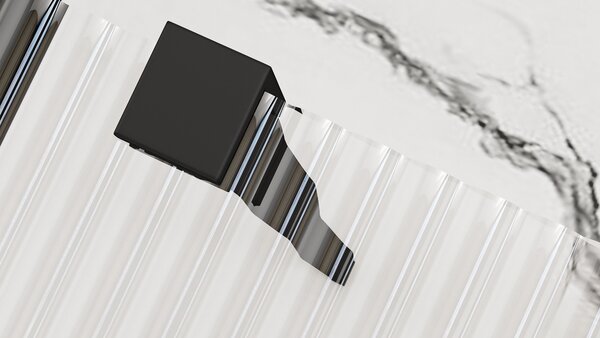 Rea Aero Intimo, paravan de duș 100x200 cm, sticlă transparentă de 8 mm, profil negru, REA-K4121