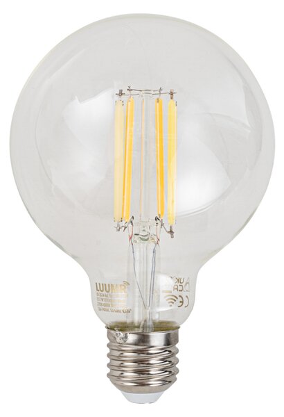 Set 5 becuri Becuri LED inteligente E27 reglabile G95 transparente 7W 806lm 2700-6500K
