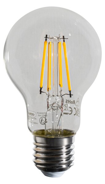 Set de 5 becuri LED E27 reglabile A60 transparente 4W 470 lm 2700K