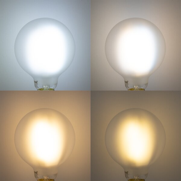 Set 5 becuri Becuri LED inteligente E27 reglabile G95 mat 7W 806lm 2700-6500K