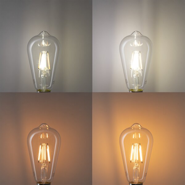 Set de 5 becuri LED inteligente E27 ST64 4.5W 470 lm 1800-4000K
