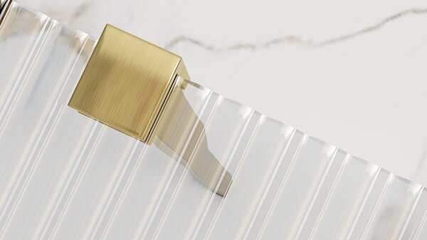 Rea Aero Intimo, paravan de duș 100x200 cm, sticlă transparentă de 8 mm, profil auriu mat, REA-K4126