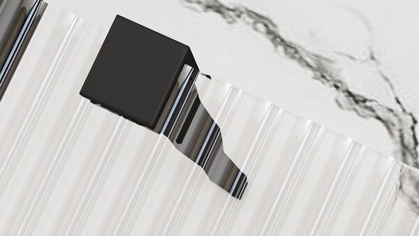 Rea Aero Intimo, paravan de duș 100x200 cm, sticlă transparentă de 8 mm, profil negru, REA-K4121