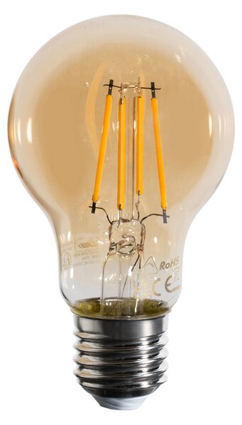 Set de 5 becuri LED E27 dimabile A60 aurii 4W 420 lm 2200K
