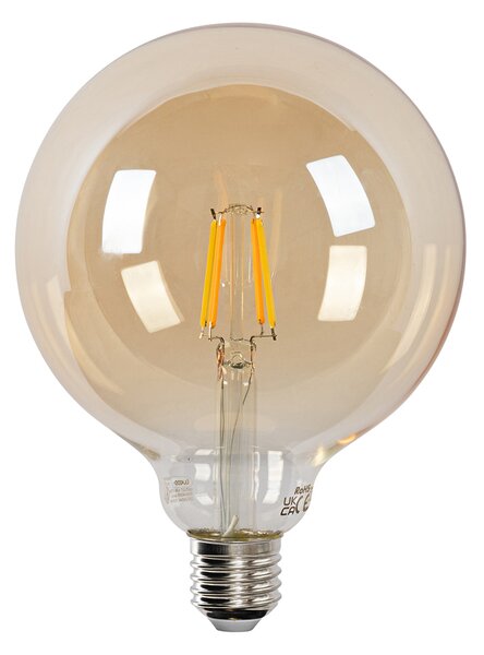 Set de 5 becuri LED inteligente E27 G125 aurii 4.9W 470lm 1800-4000K