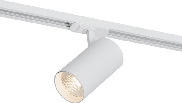 Spot modern alb pentru sistem de iluminat pe șină monofazat, inclusiv LED - Iconic Mark