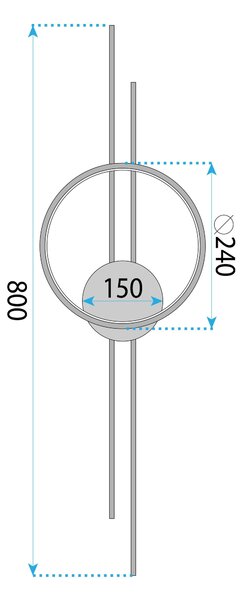 APLICĂ DE PERETE LED APP1781-W BRUSH GOLD