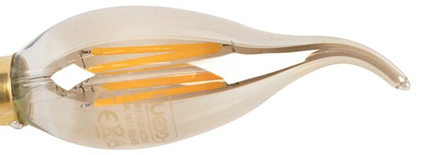 Set de 5 becuri cu filament LED tip lumânare E14 reglabile 240V 3W 250lm