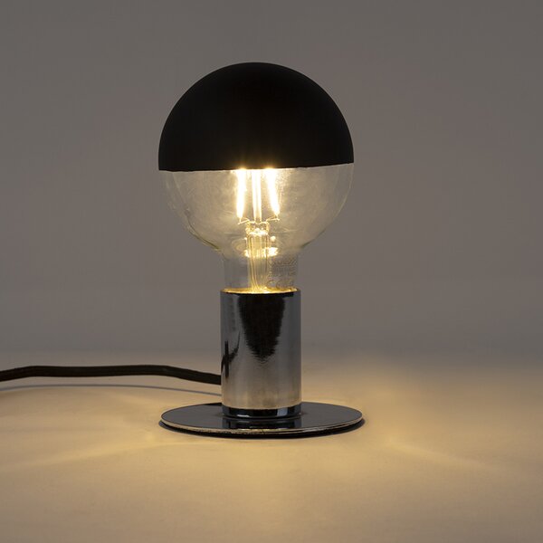 Set de 5 becuri LED cu filament reglabile E27 G95 negru 550lm 2700K